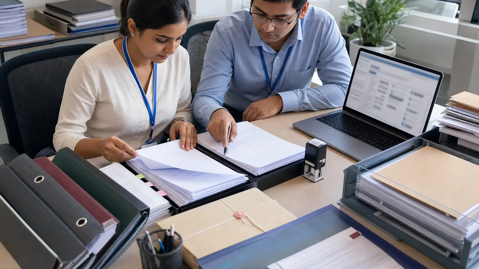 RTA operations team organizing a board-resolution evidence file for ISIN activation