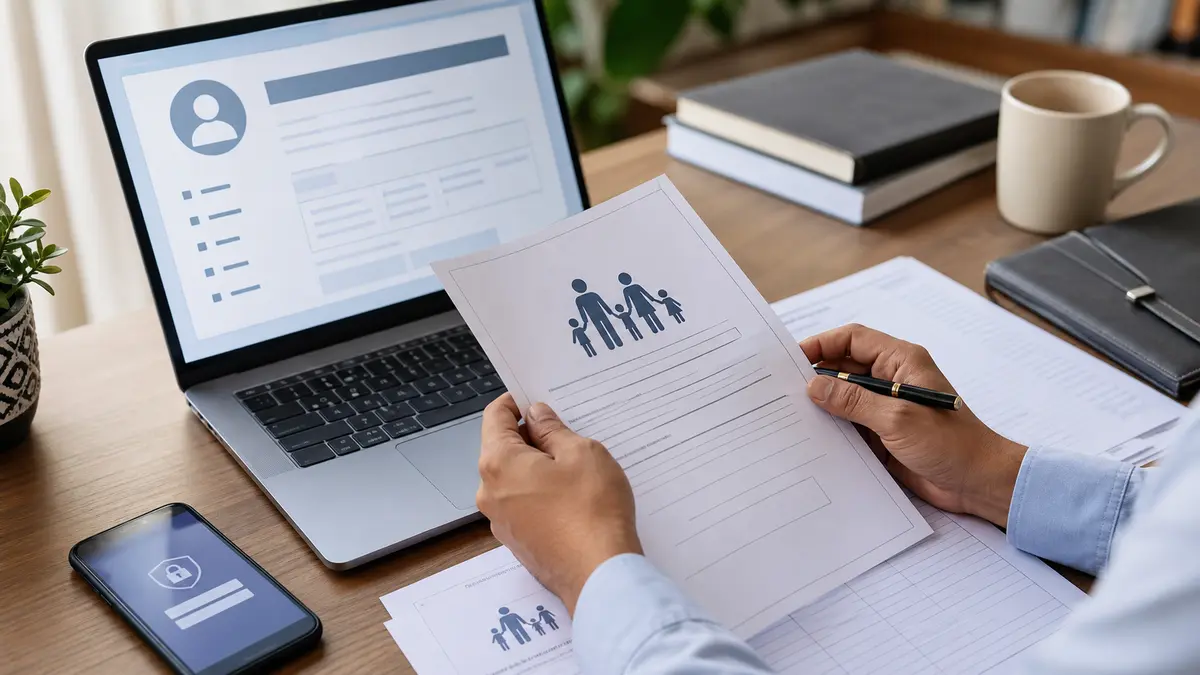 A financial adviser and subscriber reviewing nominee readiness documents
