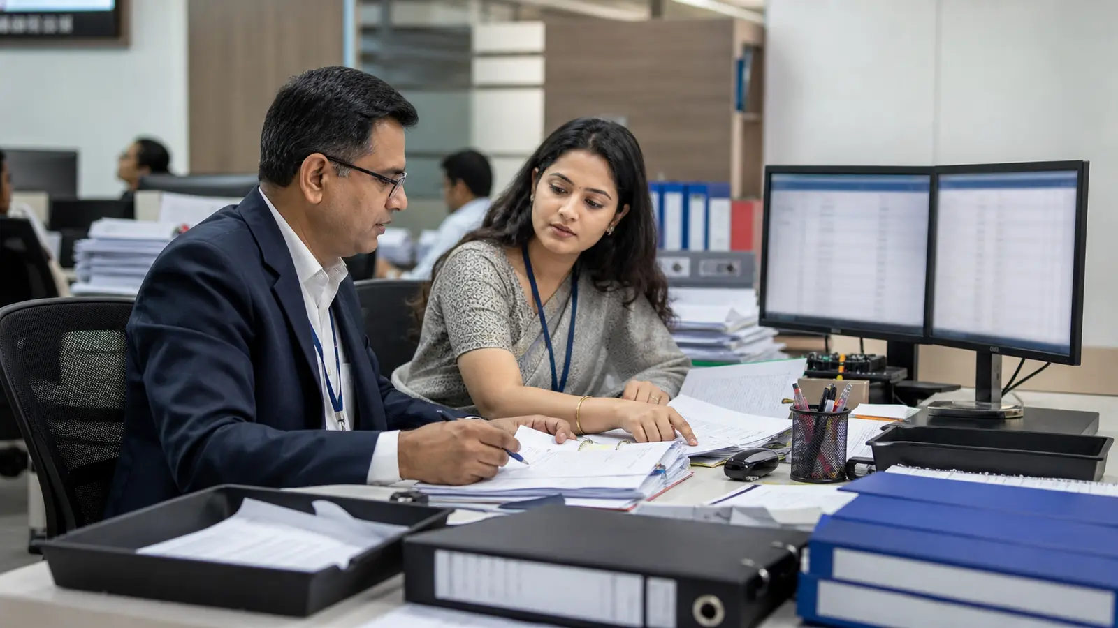 RTA team reviewing shareholder servicing, depository and lock-in control records