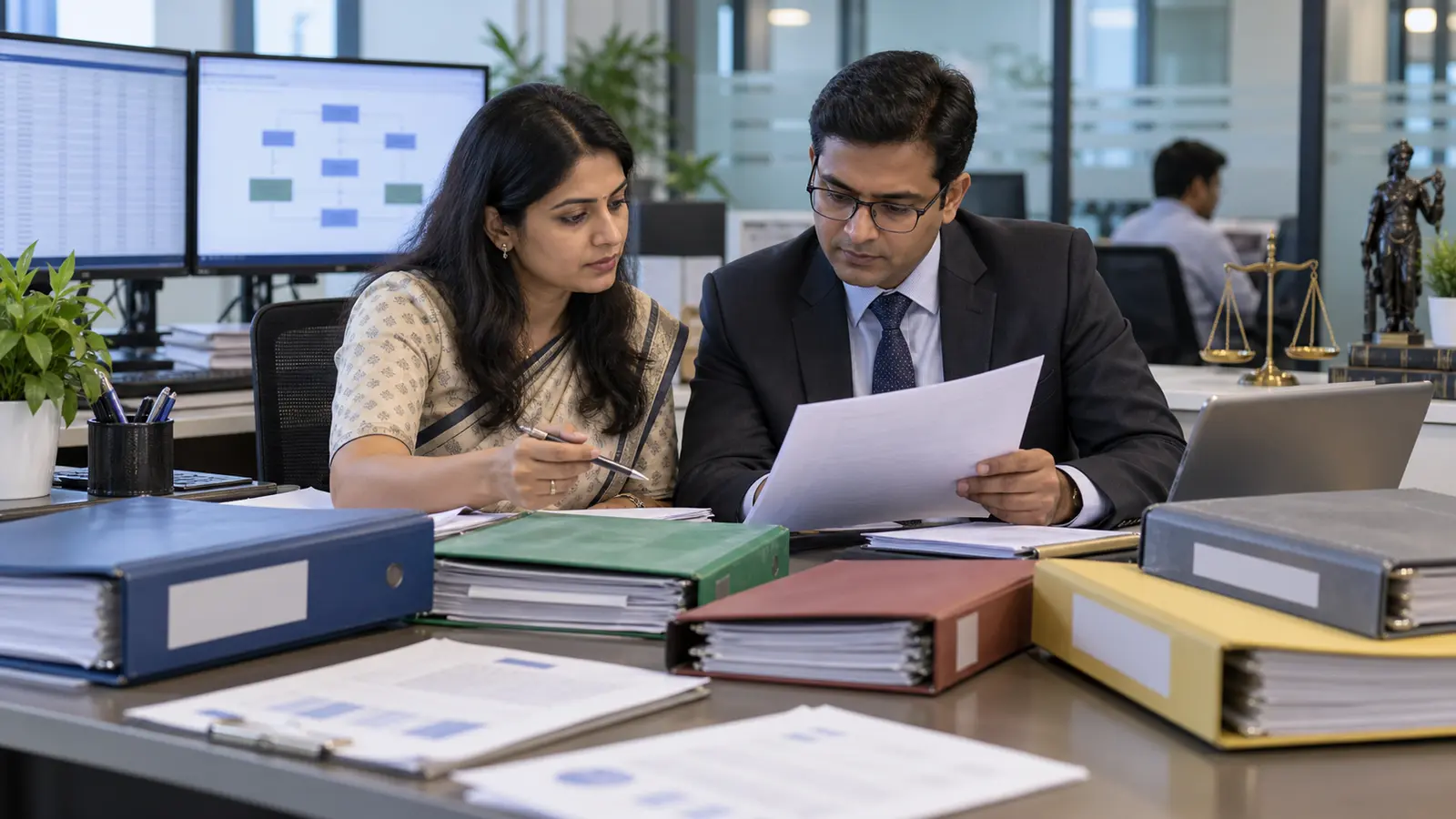 RTA and company-secretarial team reviewing fund-raising route records