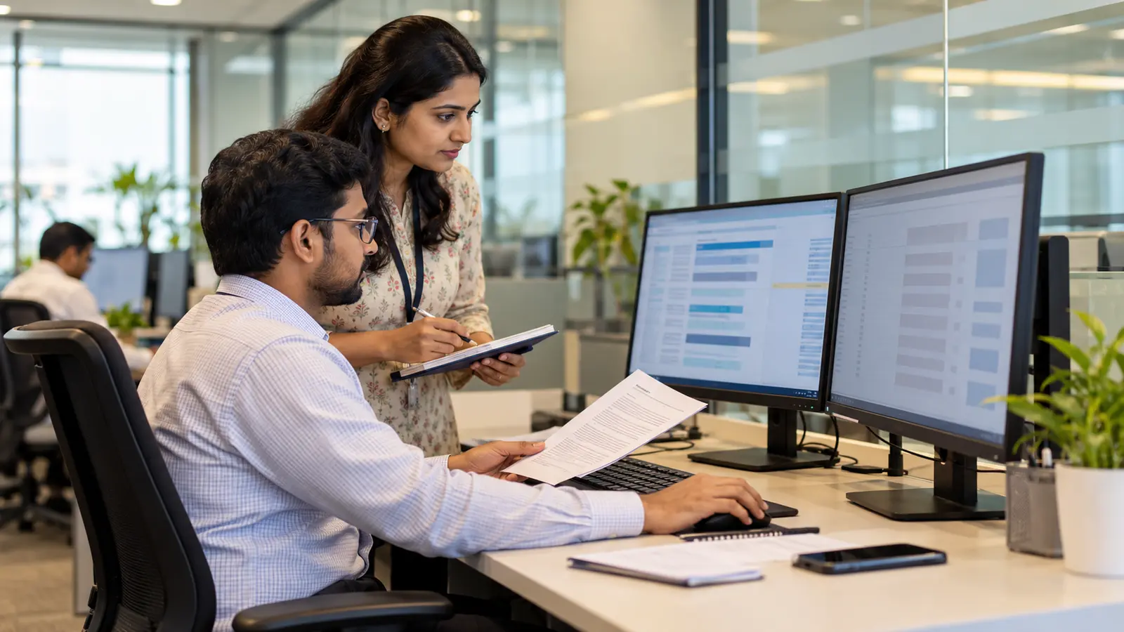 IPO operations specialists conducting an anonymised application reconciliation review