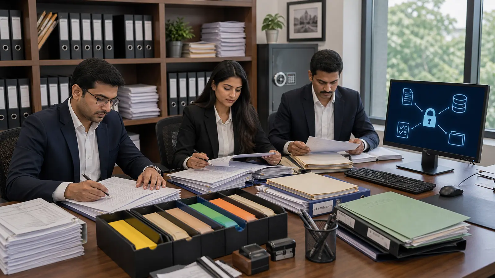 RTA team arranging private company Rule 9B remediation and demat onboarding files