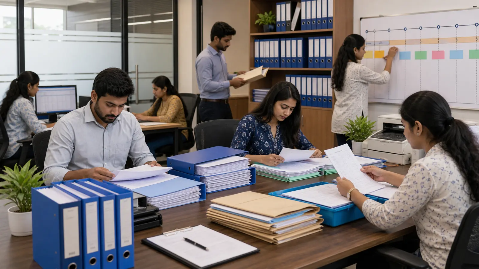 RTA operations team organizing Rule 9B 18-month readiness records and ISIN files